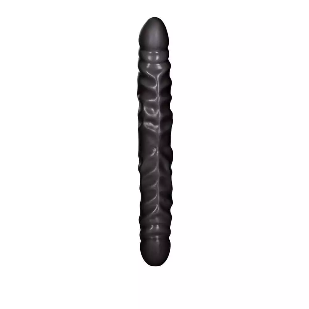 CalExotics Black Jack 12 inch Veined Double Dong In Black